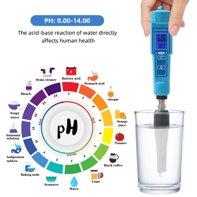 Automatische kalibrerende pH-meter Vervangbare sonde voor hydroponie Bodem Kaas Vlees Laboratoriumwater
