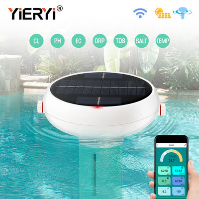 WiFi 7 in 1 Solar Energy Water Quality Monitor IP67 Waterproof Digital pH Meter for Swimming Pool