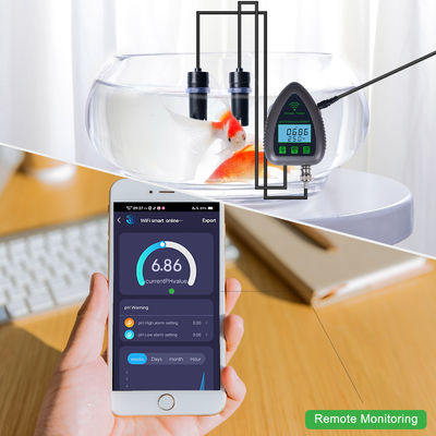 Wifi Online Digital PH Meter 5 in 1 GS&TEMP&PH with 0-19900ppm TDS and 0-199.0ppt Salinity for Aquarium and Hydroponics