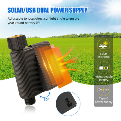 Slimme irrigatiesysteem op zonne-energie met Tuya Smart Control en IP65 waterdichte bodemvochtsensor kit