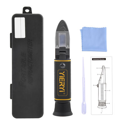 Yieryi Dual-Scale Brix 0-32% & SG 1.000-1.120 Refractometer met ATC en hoogwaardig optisch glazen prisma voor bierbrouwen en wijnmaken