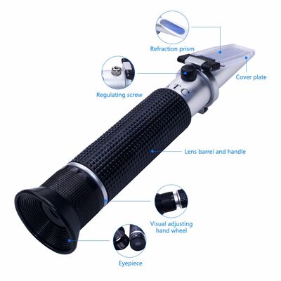 Handheld 0-100% zoutgehalte refractometer met 1.000-1.070SG bereik voor aquarium en zeewater testen