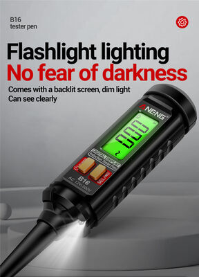 Digitale Spanningsmeter zonder contact met 12V tot 300V bereik, LCD-scherm en geluids-/lichtalarm