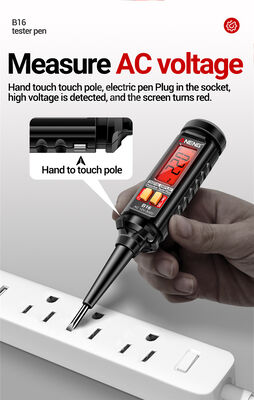 Digitale Spanningsmeter zonder contact met 12V tot 300V bereik, LCD-scherm en geluids-/lichtalarm