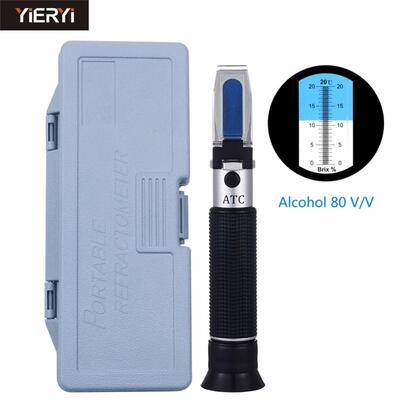 Handheld refractometer met 0-80% Brix-bereik en ATC voor nauwkeurige meting van alcohol en suiker