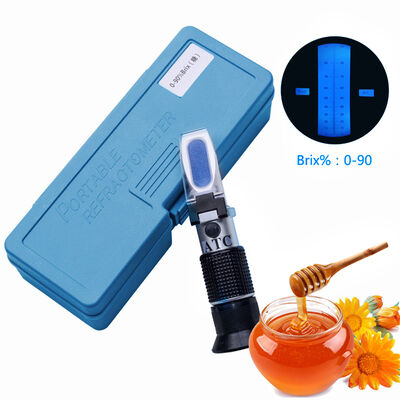 Handheld Breedband 0-90% Brix Refractometer voor Suikergehalte Meting in Voedsel en Dranken