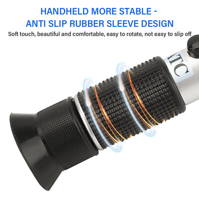 Hand-held Brix Refractometer with 0-40% Brix Range and Automatic Temperature Compensation for Wine Wort and Sugar Testing