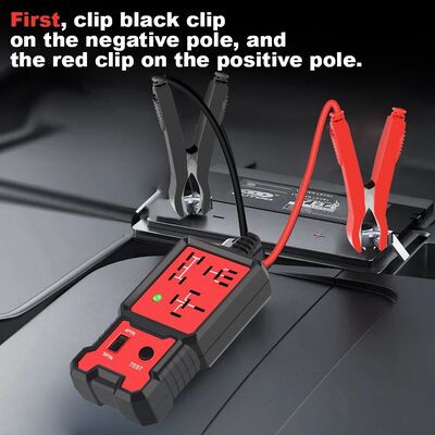 12V DC Automotive Relay Tester with 4-Pin/5-Pin Automatic Detection and LED Indicator for Car Circuit Diagnosis