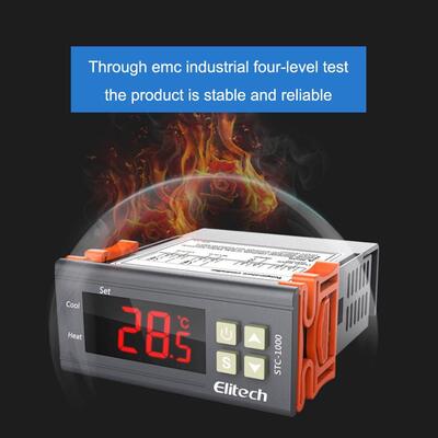 STC-1000 Digitale Thermostaattemperatuurregelaar met LCD-scherm 0,1°C Resolutie en Hoogtemperatuuralarm