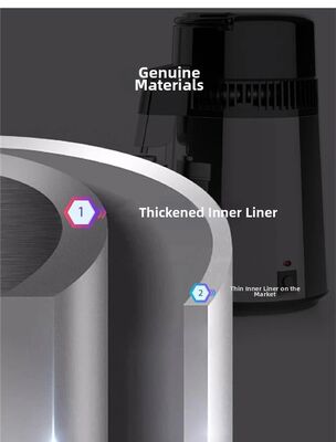 Fuyao K40107 750W 4L Capaciteit SUS304 Roestvrij Staal Gedestilleerd Water Machine voor Thuis, Laboratorium & Tandheelkundig Gebruik