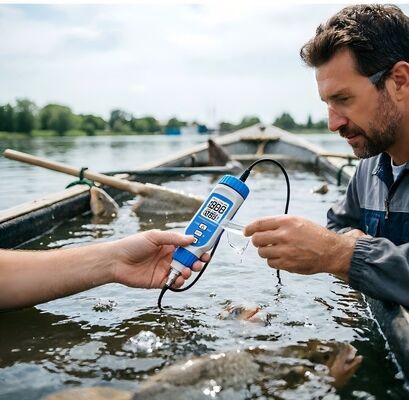 Hoge nauwkeurigheid ± 0,3 mg/l opgeloste zuurstofmeter met IP55 waterdicht ontwerp en oplaadbare batterij voor aquarium en laboratorium