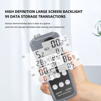 Digitale AE86061 6-in-1 Multiparameter Waterkwaliteitsmeter met Automatische Temperatuurcompensatie en 0,1 mg/L Resolutie voor Vis- en Garnalenkwekerij