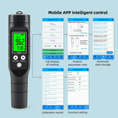 Smart Bluetooth-opgeloste zuurstofmeter met hoge precisie 0,1 mg/l en afneembare sonde voor hydroponie en waterbehandeling