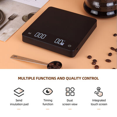 Digital Kitchen Scale with Type-C Charging Integrated Touch Screen Timer and Waterproof Design for Coffee and Food Measurement