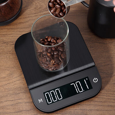 3kg/5kg Capaciteit 0.1g Precisie Koffieweegschaal met LCD Display Digitale Keukenweegschaal