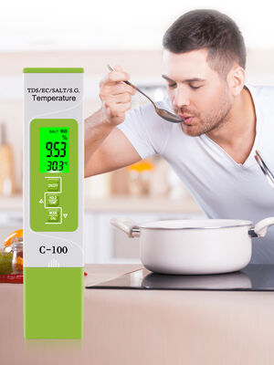 5-in-1 waterkwaliteitsmeter met LCD-scherm, hoge precisie en compact ontwerp voor aquarium en zwembad