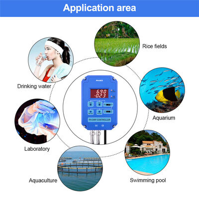 Digitale 2-in-1 pH ORP Controller met Vervangbare BNC-elektroden en 110V/220V Power Relay Output voor Aquarium Hydroponics Pool Spa