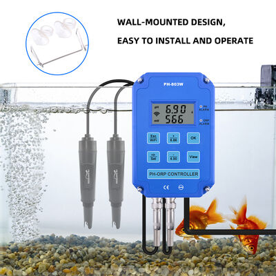 WiFi-uitgang PH ORP-redoxcontroller met vervangbare BNC-sonde en dubbele elektroden voor aquariumhydroponics