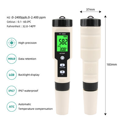 Digital Hydrogen Tester Pen with Dual Measurement and Waterproof Design for High Accuracy Water Quality Testing