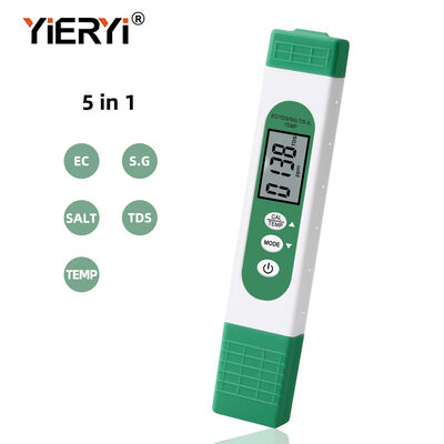 5-in-1 Multifunction Digital Salinity Meter with High-precision Probe and Automatic Temperature Compensation