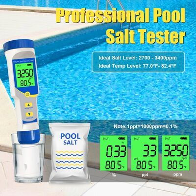 7-in-1 Multifunction Digitale Water Tester met Hoge-Precisie Probe en Verlicht LCD-Scherm voor Zwembad en Aquarium Waterkwaliteit Testen