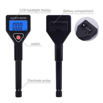 Draagbare Digitale Zoutmeter met 0~199,9ppt Meetbereik en Temperatuurcompensatie