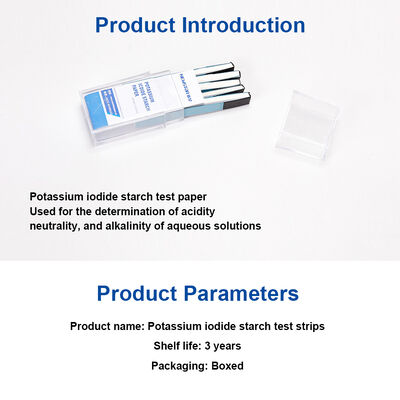 NEWSTAR Kaliumjodide zetmeel testpapier 100 strips/doos Voor detectie van oxiderende stoffen Laboratoriale chemische teststrips