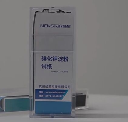 NEWSTAR Kaliumjodide zetmeel testpapier 100 strips/doos Voor detectie van oxiderende stoffen Laboratoriale chemische teststrips