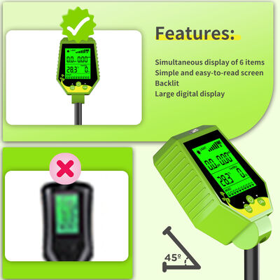 6- In -1 Soil Tester Soil / EC / Humidity / Fertility / Light / Temperature Soil Ph Meter