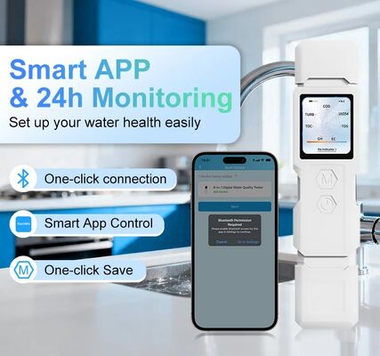YIERYI 9-in-1 Smart WiFi Water Quality Salt Tester TDS Meter Digital App Control Analyzer For Hydroponics Aquarium Pool Drinking