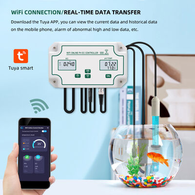 Tuya Wifi Online EC Monitoring Controller ph Meter Met Data Logger Functie Hydroponische waterkwaliteitsmonitoring tester
