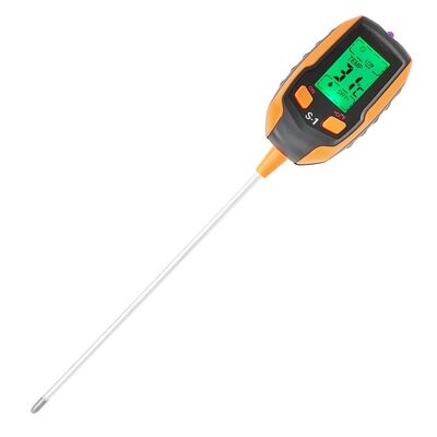 Digitale bodemtester vocht/pH/zonlicht/temperatuurscherm met achtergrondlicht LCD