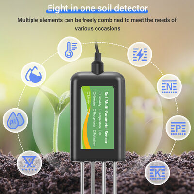 RS485 Bodem Multi Parameter Sensor 8-in-1 EC pH NPK Temp Vochtdetectie Landbouw Gebruik in de kas