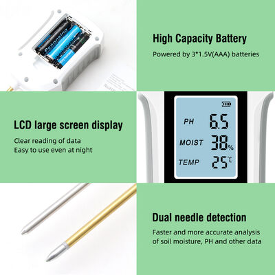 LCD Display Backlight 3 In 1 Tuin Bloemen Sensor Planten Zuurgraad Vochtigheid Detector PH Meter Bodemvocht Tester
