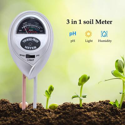 3 in 1 Bodem PH Watervochtigheidsmeter Zuurgraad Vochtigheid Zonlicht Tuinplanten Bloemen Vochtigheid Tester Instrument Tool