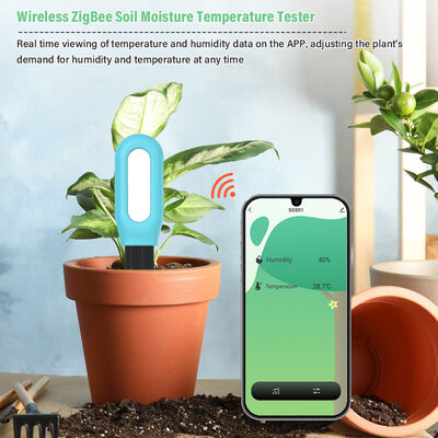 Draadloze ZigBee slimme bodemvocht temperatuurmonitor voor planten App gecontroleerd