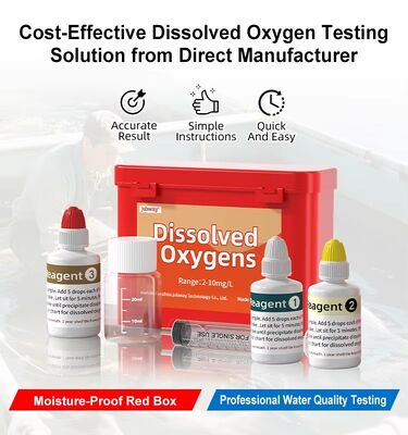 YIERYI Testkit voor opgeloste zuurstof 2-10 mg/l 120 tests voor industriële waterkwaliteitsbewaking in de aquacultuur