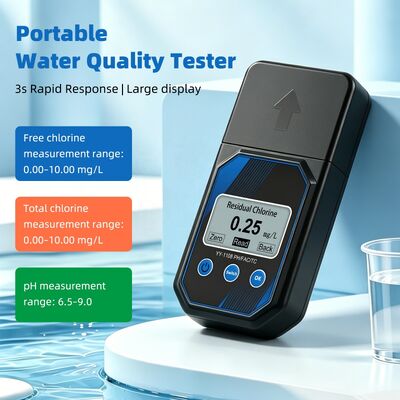 YIERYI Draagbare fotometrische nauwkeurige waterkwaliteitsmeter voor pH Restchloor Totaal Chloor