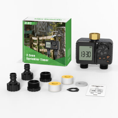 Oplaadbare digitale irrigatietijmer zware koperen connector automatische sprinklercontroller met handmatige overschrijding