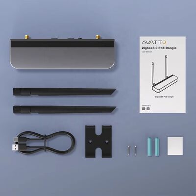 YIERYI Zigbee 3.0 PoE Dongle Gateway Hub voor Home Assistant Zigbee2 MQTT ESP32 + CC2652P Dubbele 5dBi Antennes Type-C/PoE Aangedreven