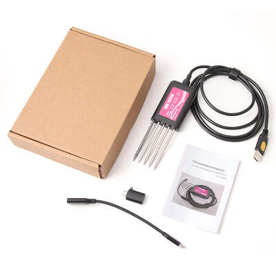 YIERYI 8-in-1 USB Bodemtester met Real-Time Monitoring pH Vocht NPK EC Temperatuur Vruchtbaarheidssensor voor Android HarmonyOS