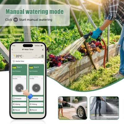 YIERYI Dual-Zone RF Smart Water Timer met Sub-GHz Gateway