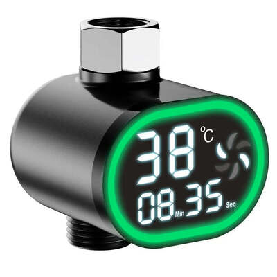 Waterkrachtopwekking, douchekop universele watertemperatuurmeter, babybadje, kinderbad, huishoudelijk visueel LED digitaal display