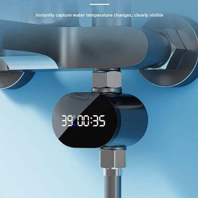 Waterkrachtopwekking, douchekop universele watertemperatuurmeter, babybadje, kinderbad, huishoudelijk visueel LED digitaal display