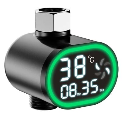 Hydro Power Baby Bath Thermometer, Universal LED Digital Display Shower Water Temperature Gauge