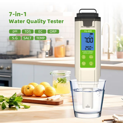 7 - in - 1 waterkwaliteitsmeter - pH/TDS/EC/ORP/S.G/zout/tempmeter voor thuis, zwembad en laboratorium