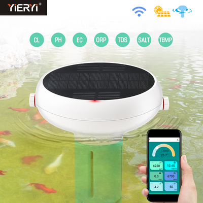 Draadloze Zigbee WiFi waterdichte drijvende pH-meter met zonne-energie voor zwembaden