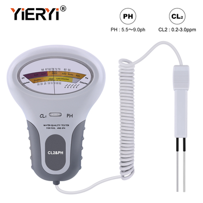 CL2 Tester 2 in 1 Waterkwaliteit PH & Chloor PC-102 - Waterkwaliteitcontrole-apparaat voor zwembaden en aquaria