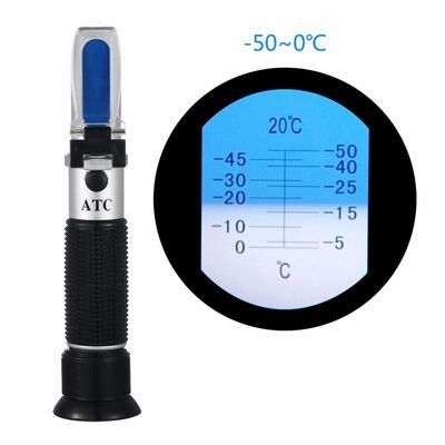 Draagbare refractometer met hoge nauwkeurigheid -50 - 0 graden Methanol glas bevriezingspunt instrument