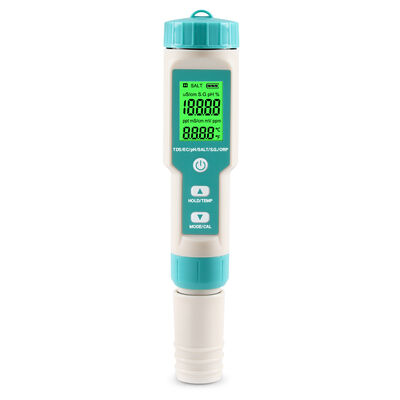 7-in-1 waterkwaliteitsmeter met afneembare sonde voor een zeer nauwkeurige meting van 0,01pH